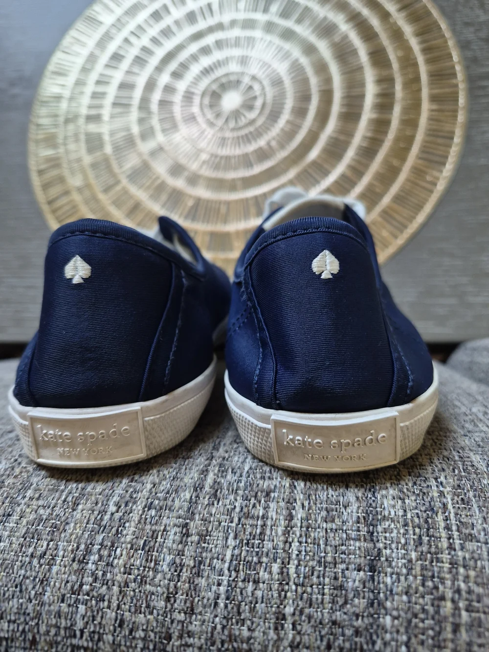 kate spade Tennison Navy Canvas Low-Top Sneakers with White Laces